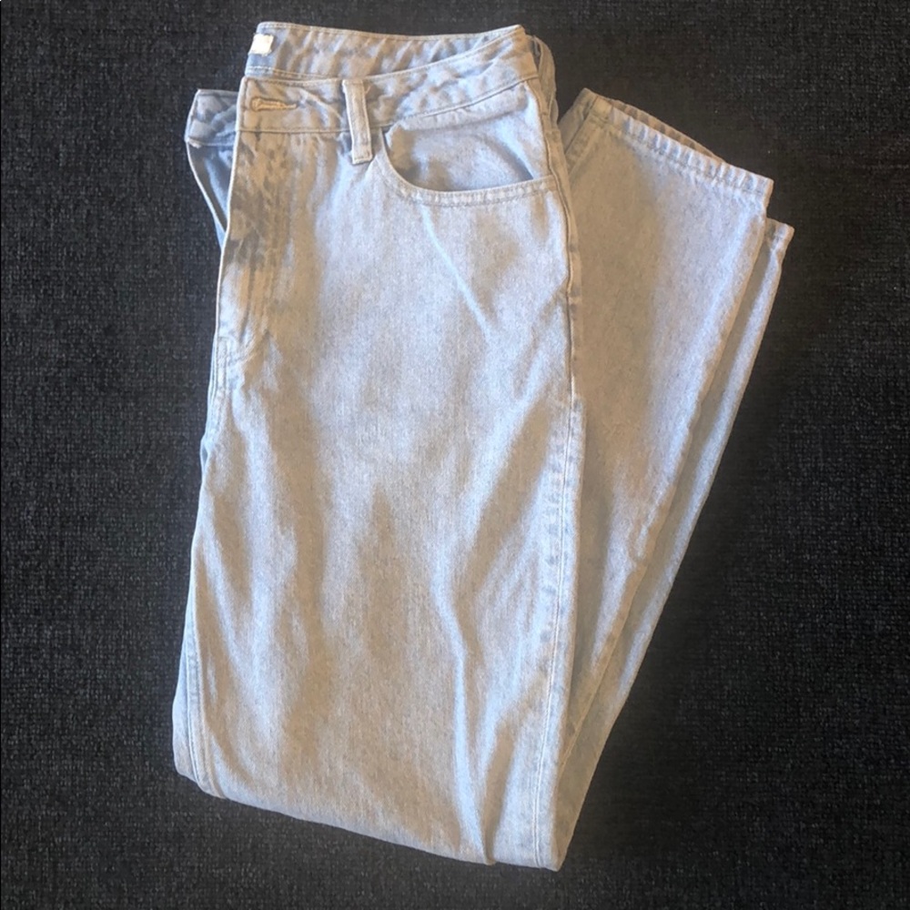Fun mom jeans light wash/high rise